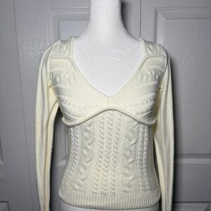 Majorelle Fallone Knit Ivory Sweater Size Medium